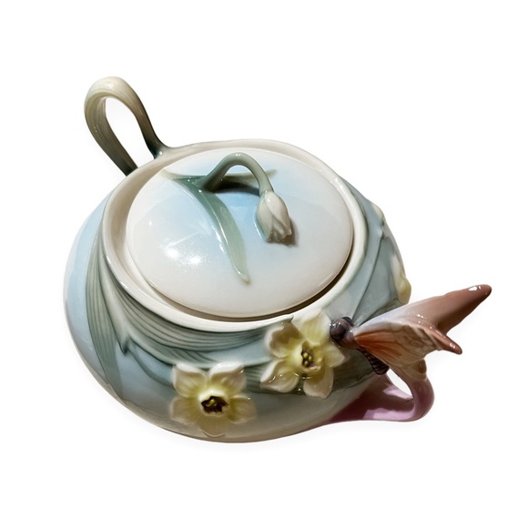 RARE Franz Porcelain Collection "Papillon Butterfly" Creamer & Sugar Set - Picture 4 of 11